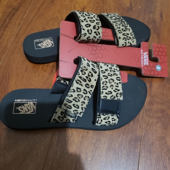 vans cheetah sandals